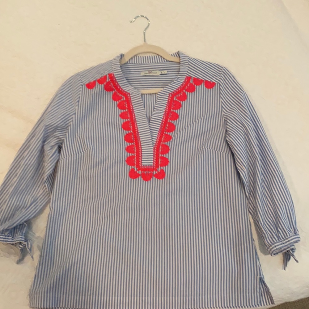 Vineyard Vines cotton embroidered tunic